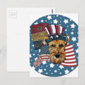 エアデールテリア ポストカード (正面/裏面)