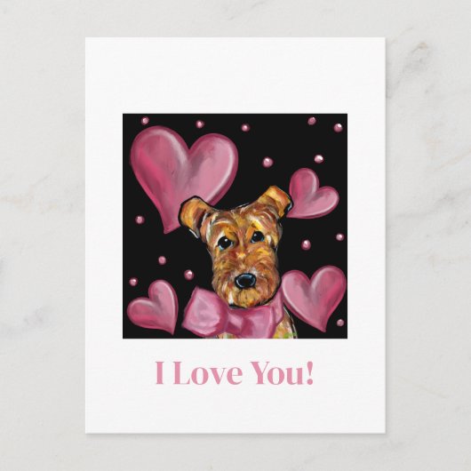 エアデールテリア ポストカード (正面)