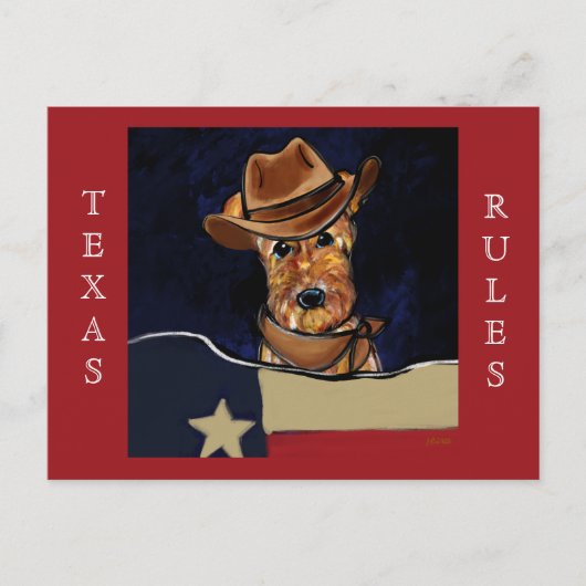 エアデールテリア ポストカード (正面)