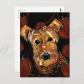 エアデールテリア ポストカード (正面/裏面)