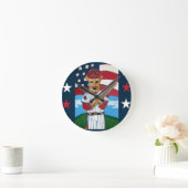 エアデールテリア ラウンド壁時計 (ホーム)