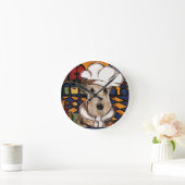 エアデールテリア ラウンド壁時計 (ホーム)