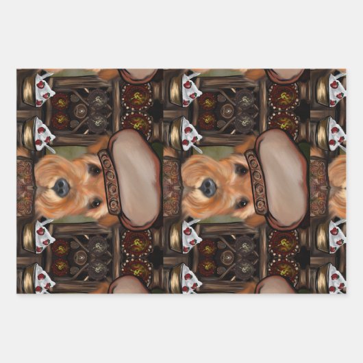 エアデールテリア ラッピングペーパーシート (正面)