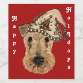 エアデールテリア ワインラベル (シングルラベル)