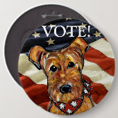 エアデールテリア 缶バッジ (正面&裏面)