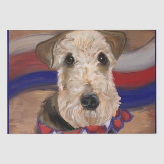 エアデールテリア 薄葉紙 (正面)