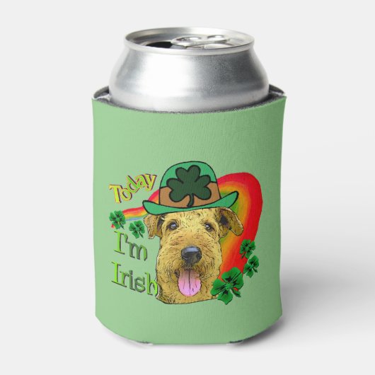 エアデールテリアSaint patricks day 缶クーラー (缶正面)