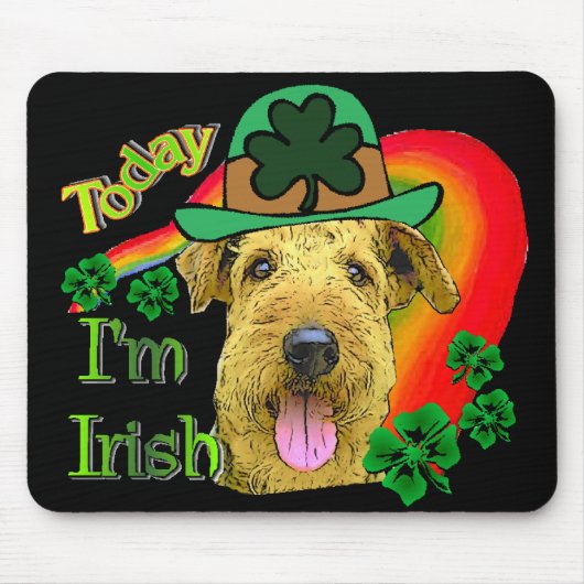 エアデールテリアSt patricks マウスパッド (正面)