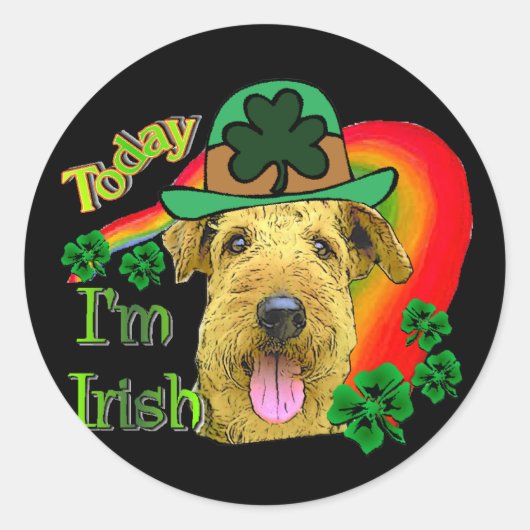 エアデールテリアSt patricks ラウンドシール (正面)