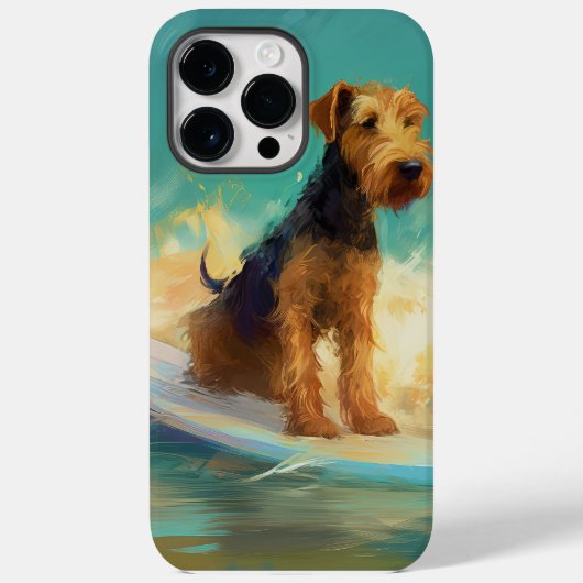 エアデールビーチサーフィン絵画  Case-Mate iPhoneケース (裏面)