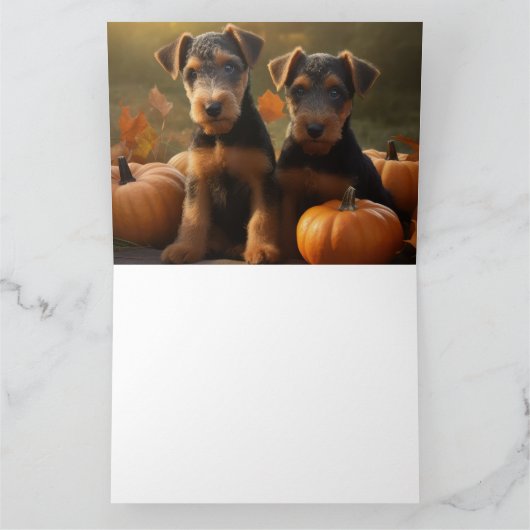 エアデール子犬 オータムディライト パンプキン カード (内部)