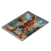 エアデール犬がバスケットボールをプレイ ノートブック (左側)