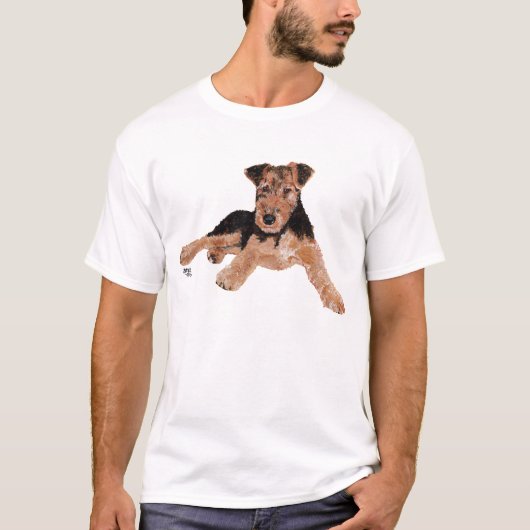 エアデール・ウェルシュテリア・パピー Tシャツ (正面)