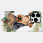 エアデール・クリスマスリース  お祭り気分なわんこ Case-Mate iPhoneケース (裏面 (横))