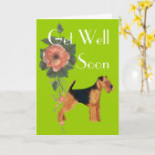 エアデール・テリアが好調 カード (黄色い花)