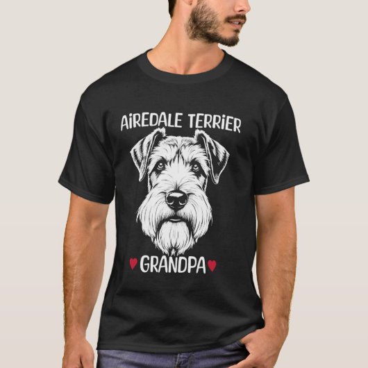エアデール・テリアのおじいちゃん  2 Tシャツ (正面)