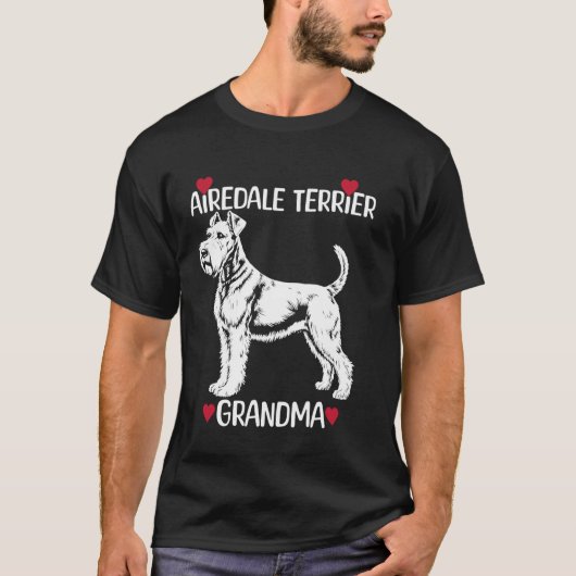 エアデール・テリアのお祖母さん Tシャツ (正面)