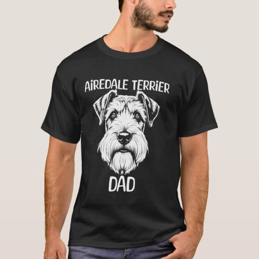 エアデール・テリアのパパ Tシャツ (正面)