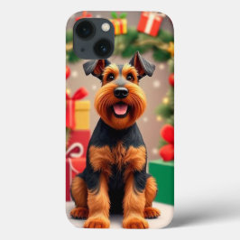 エアデール・テリアの元気で鮮やかな子犬 iPhone 13ケース