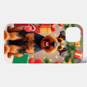 エアデール・テリアの元気で鮮やかな子犬 Case-Mate iPhoneケース (裏面 (横))