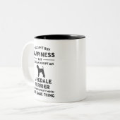 エアデール・テリアの養子縁組の幸せ ツートーンマグカップ (正面左)