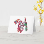 エアデール・テリア, エアデール・テリア ブランク カード (黄色い花)