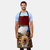 エアデール・テリア エプロン (着用した状態)