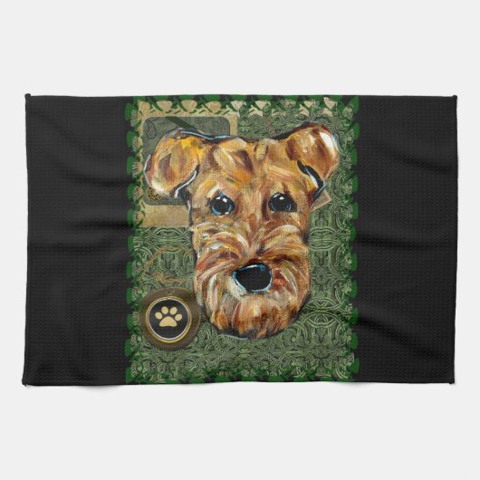 エアデール・テリア キッチンタオル (横)