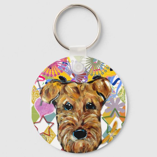 エアデール・テリア キーホルダー (正面)