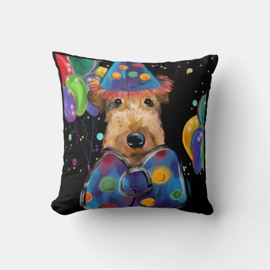 エアデール・テリア クッション (正面)