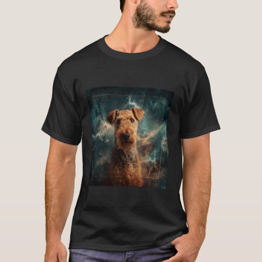 エアデール・テリア スペース Tシャツ (正面)