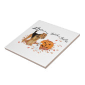 エアデール・テリア ハロウィン タイル (側面)