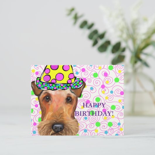 エアデール・テリア ポストカード (スタンド正面)