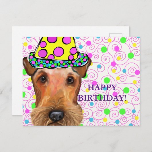 エアデール・テリア ポストカード (正面/裏面)