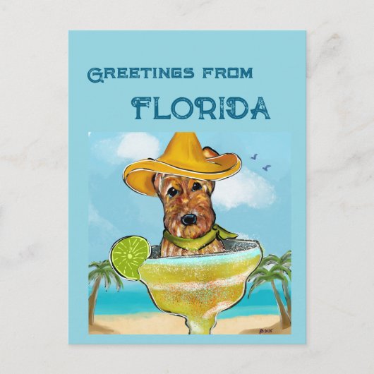 エアデール・テリア ポストカード (正面)