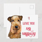 エアデール・テリア ポストカード (正面/裏面)