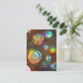 エアドロップ虹色バブ素晴らしルお洒落で 名刺 (スタンド正面)