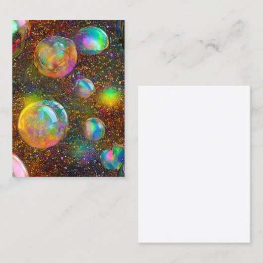 エアドロップ虹色バブ素晴らしルお洒落で 名刺 (正面/裏面)