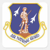 エアナショナルガード軍隊退役軍人 スクエアシール (正面)