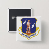 エアナショナルガード軍隊退役軍人 缶バッジ (正面&裏面)