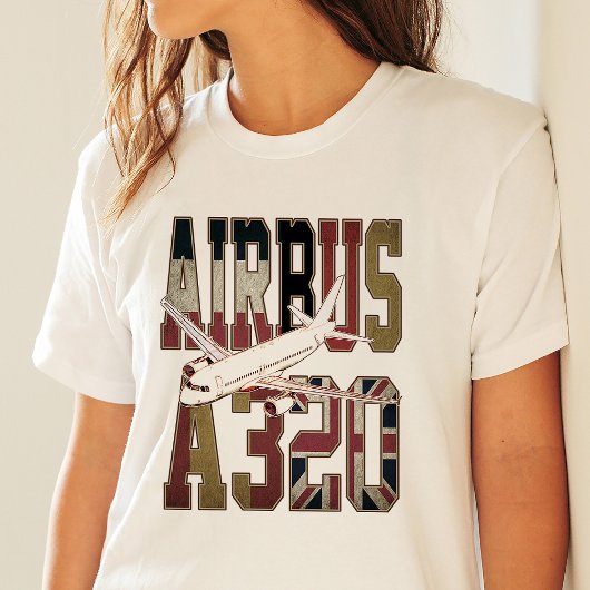 エアバスa320ジェットライナー。ヴィンテージヨーロッパ国旗 tシャツ