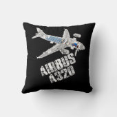 エアバスA320ジェット機切断機航空パイロットgi クッション (裏面)