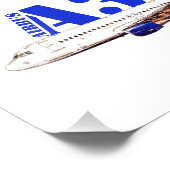 エアバスA320 水彩画 フォトプリント            (角)