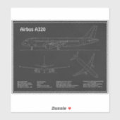 エアバスA320 - 設計図面計画PD シール (シート)
