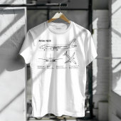 エアバスA320 – 飛行機の設計図スケッチ計画BD Tシャツ