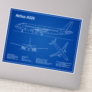 エアバスA320 – 飛行機設計図スケッチ計画AD シール