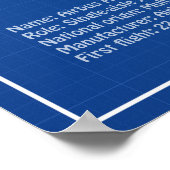 エアバスA320 – 飛行機設計図スケッチ計画AD ポスター (角)