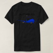 エアバスA350航空機モダン照明デザイン Tシャツ (デザイン正面)