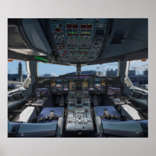 エアバスA380コックピット ポスター