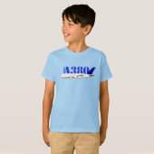 エアバスA380機上水彩スケッチ Tシャツ (正面フル)